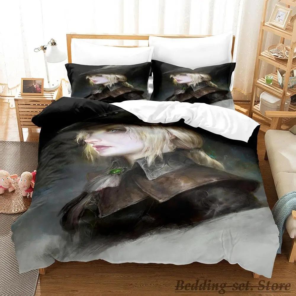New Bloodborne Lady Bedding Set Single Twin Full Queen King Size Bed Set Adult Kid Bedroom Duvetcover Sets Anime Game