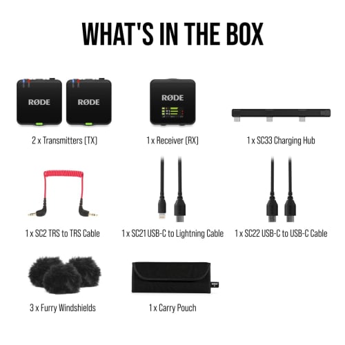 RODE Microphones Wireless Go (3rd Generation) Compact Wireless Microphone, Black, WIGOGEN3