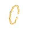 Cui Yan S925 Sterling Silver Korean Twist Knot Minimalist Adjustable Ring for Women