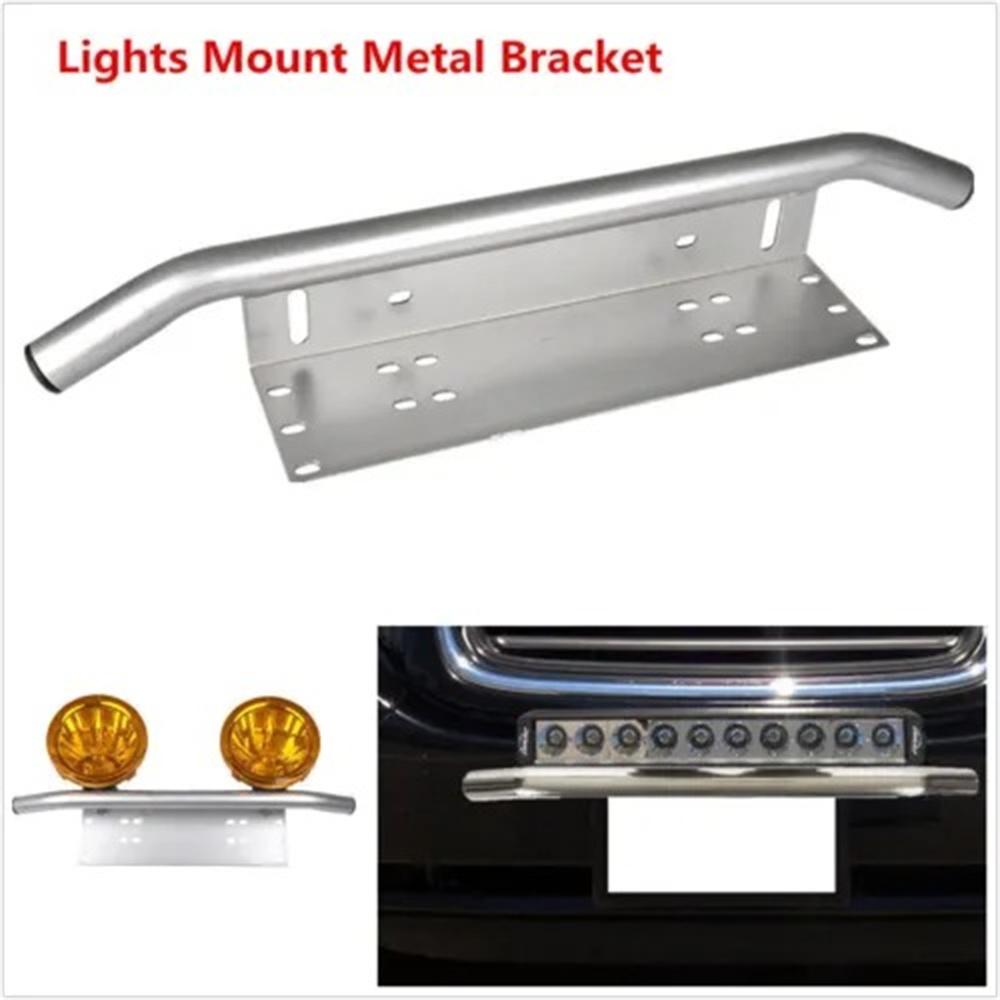Car Front Bumper License Plate Mount Bracket Working Light Holder For Jeep Truck