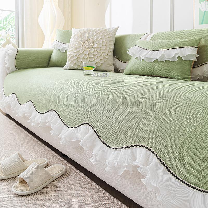 Nordic Wind  Summer New Special-Shaped Cool Ice Silk Sofa Cushion Non-Slip One-Piece Mat Ice Silk Cushion