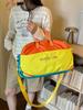 Dopamine Color Block Crossbody Travel Bag for Short Trips