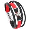 EMU new product personalized fashion hand-woven leather bull skull magnetic bracelet bracelet bracelet