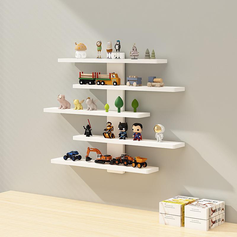 Wall-Mounted Bedroom Hand Figure Display Shelf - 5-Layer Wooden Ornament Organizer