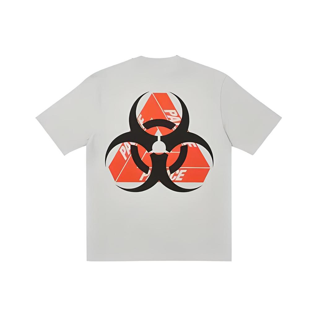 Palace Bio Hazard T-Shirt Grau Melange Unisex Oberteile P20TS147