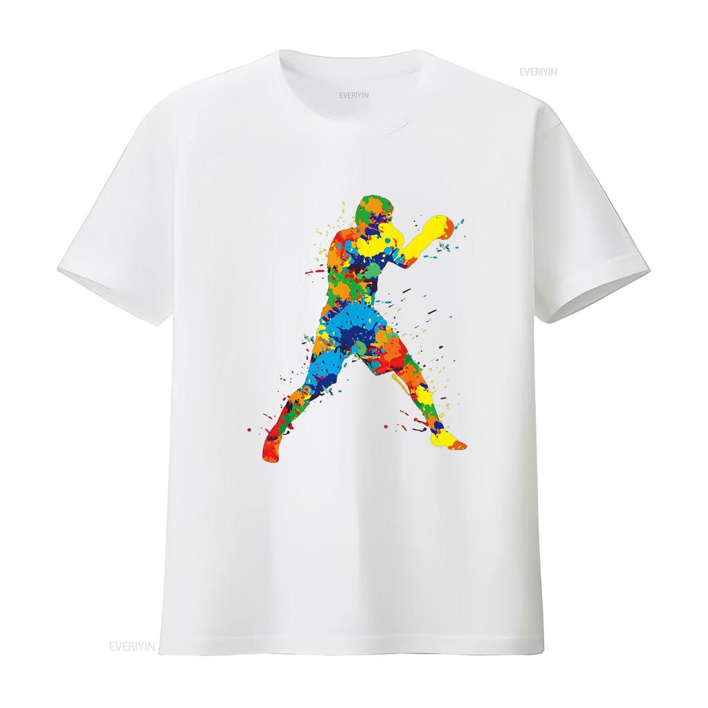 Boxing Boxer Boys Kids Men T Shirt Vintage Washed Slightly Designer Clothes Top For Everyday Wear Stretched Streetwear Unisex