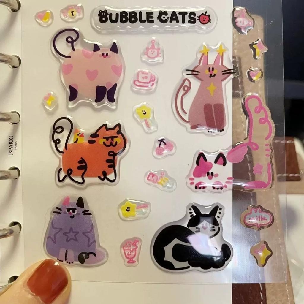 Girlish Cute Pink Fruit Ice Cream 3D Relief Stickers High-quality Epoxy Resin Jelly Decals for IPad Laptops Phone Case DIY Decor