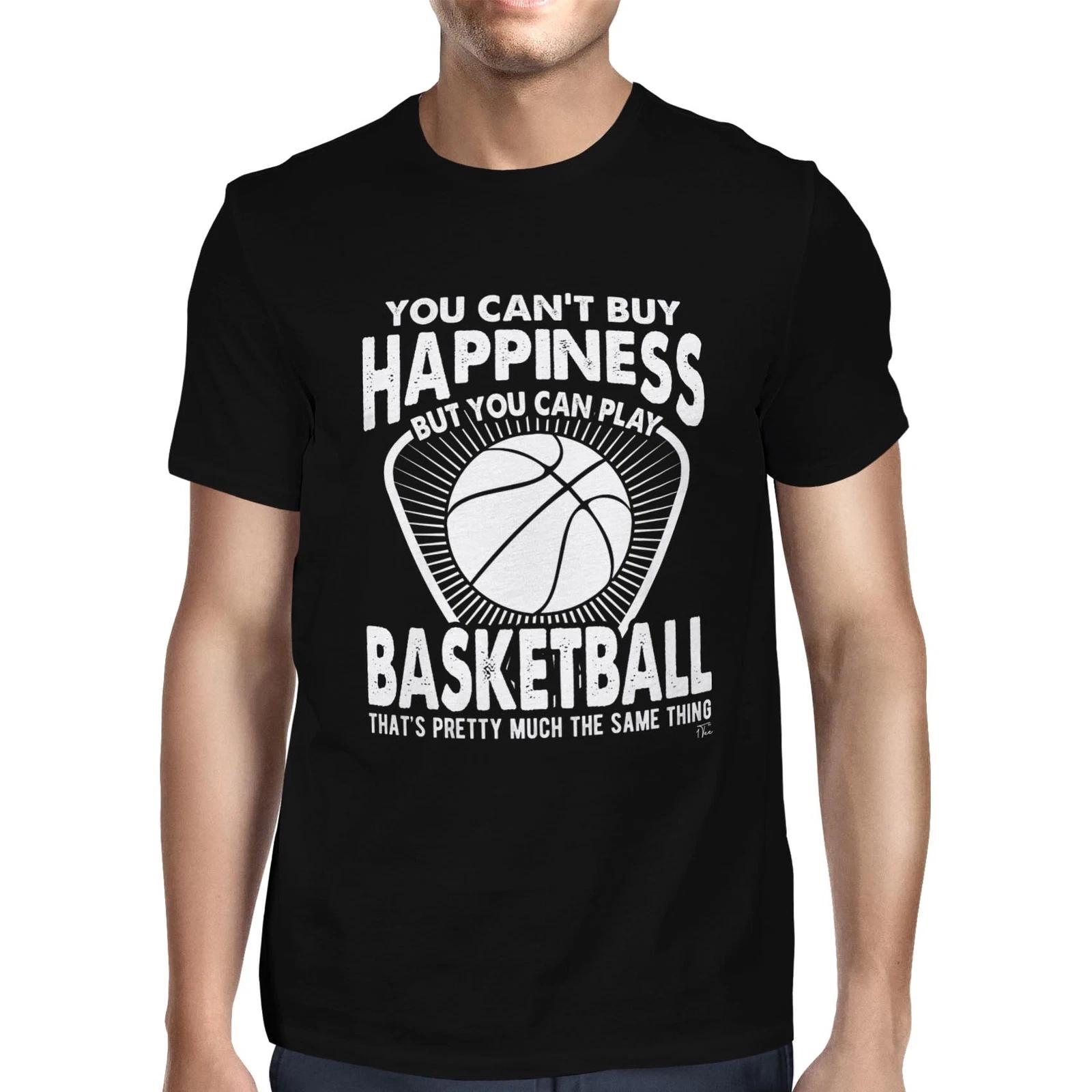 1Tee Mens You Can t Buy Happiness But You Can Play Basketball T-Shirt XXXXL