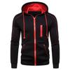 Men's Spring and Autumn Hoodie Long Sleeve Zipper Hooded Pullover Sweatshirt Casual Sports Sweatshirt