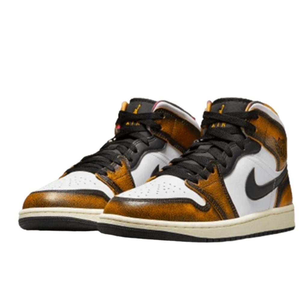 Air Jordan 1 Mid SE Orange Wear-Away