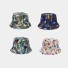 Hawaii Vacation Beach Wind Casual Versatile Double-sided Bucket Hat Women's Fashion Printed Sun Hat Men's Basin Hat
