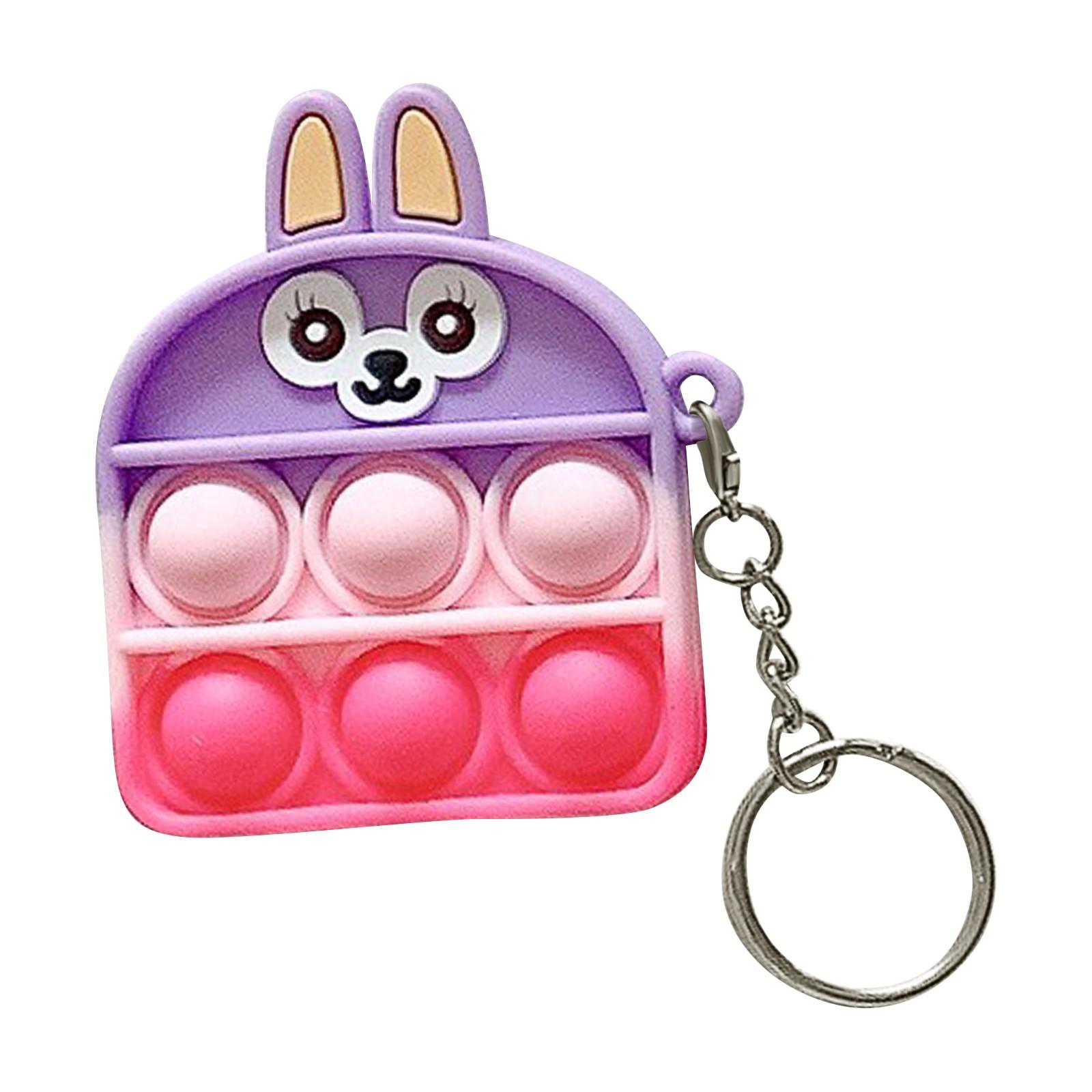 

Антистрессовая сенсорная игрушка для взрослых и детей, брелок для декомпрессии с радугой и пузырьками, антиаутизм One Size