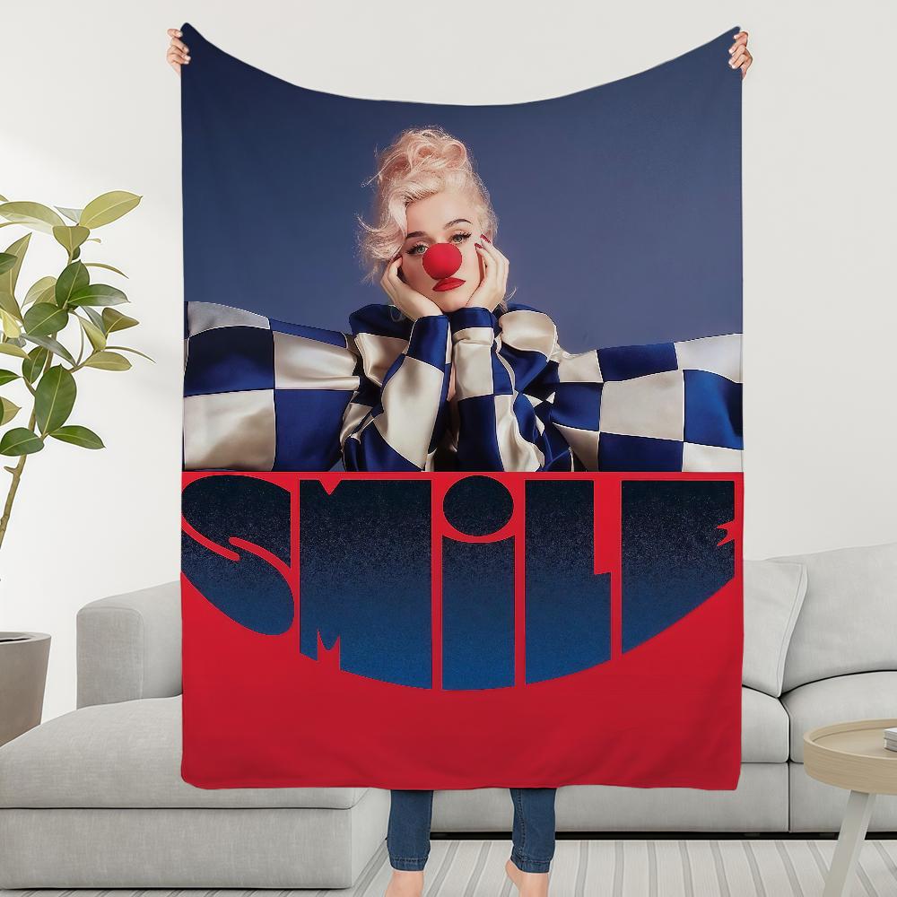 Blanket P-PerryS-ES Throw Super Cosy K-KatyS-ES Plush Living Room Sofa Album Couch Childish Bandaids Singer Birthday Gifts