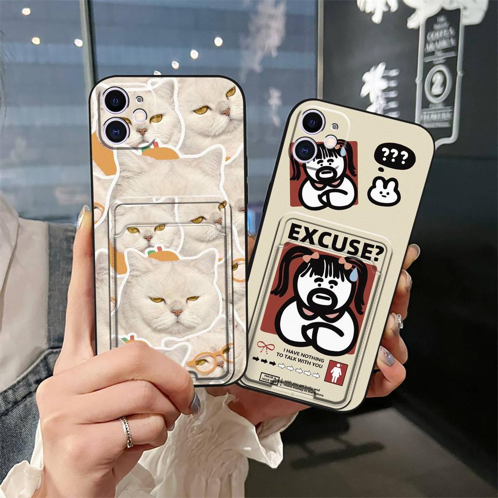 Fashion Design Dirt-resistant Phone Case For iphone 12 Mini/ip12Mini Soft case Anti-knock Cartoon Card sleeve Silicone