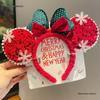 2025 New Cute Snowflake Minnie Christmas Headband & Children's Hair Clip for Holiday Parties & Photo Props