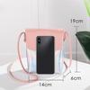 Women  Laser Cover Ring Hasp Crossbody Bag Ladies Coin Phone Shoulder Bag Solid Color Shoulde