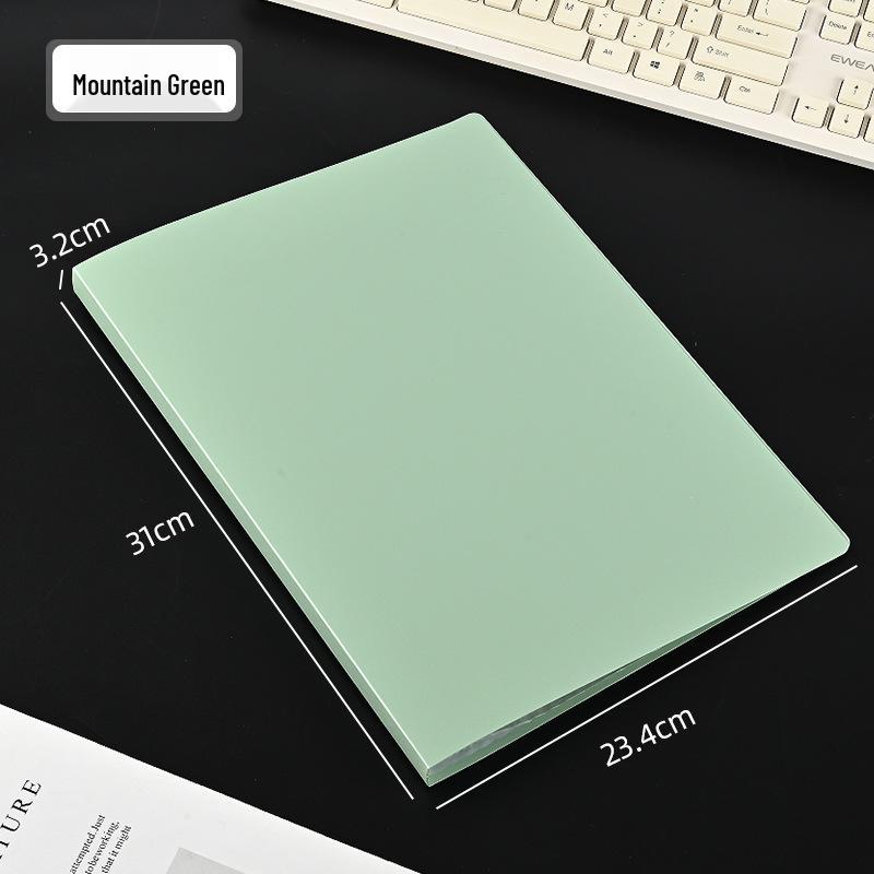 Gradient Transparent Multi-layer Music Score & Test Paper Folder - Large Capacity Storage Book with Flip-over Insert Pages