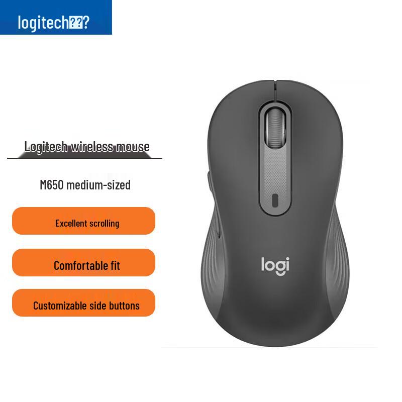 

Logitech M650 M Wireless Bluetooth Mouse with Logi Bolt Receiver