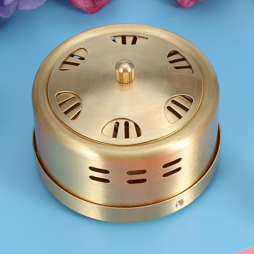 Ren Kobber Moxa Pinnebrenner Bærbar Moxa Boks 6 Hull Moxibustion Varmebehandling Holder