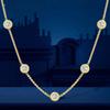 Stones Bubble Moissanit Halskette Zertifiziert Original 18 Karat Vergoldet 925 Silber Diamant Choker Kette für Damen Schmuck
