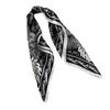Fern Leaf Silk Scarf European and American Style Scarf Simulation Silk Thin Small Square Scarf 71cm Professional Scarf Decorative Headscarf Women
