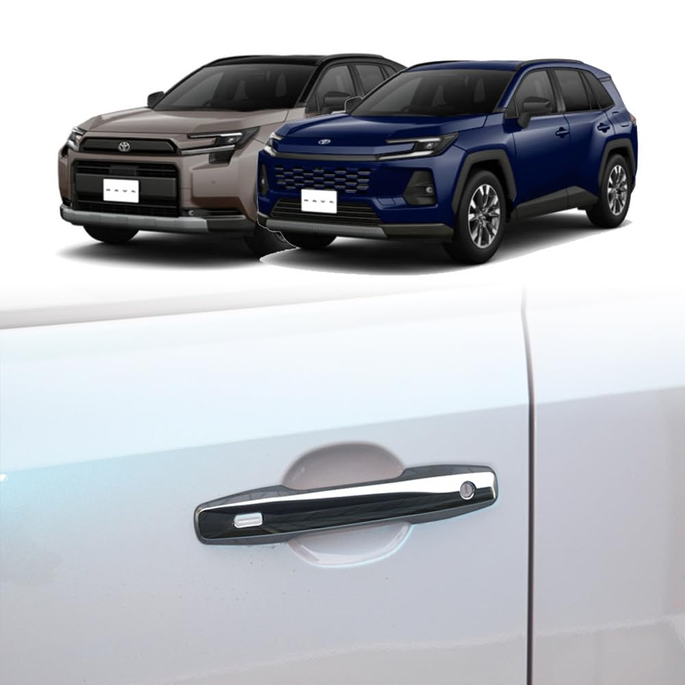 Kinotaka Toyota RAV4 60 Series Door Handle Cover Set of 4 ABS Resin Carbon Fiber Look Snap-On Garnish Exterior Protector Scratch Prevention