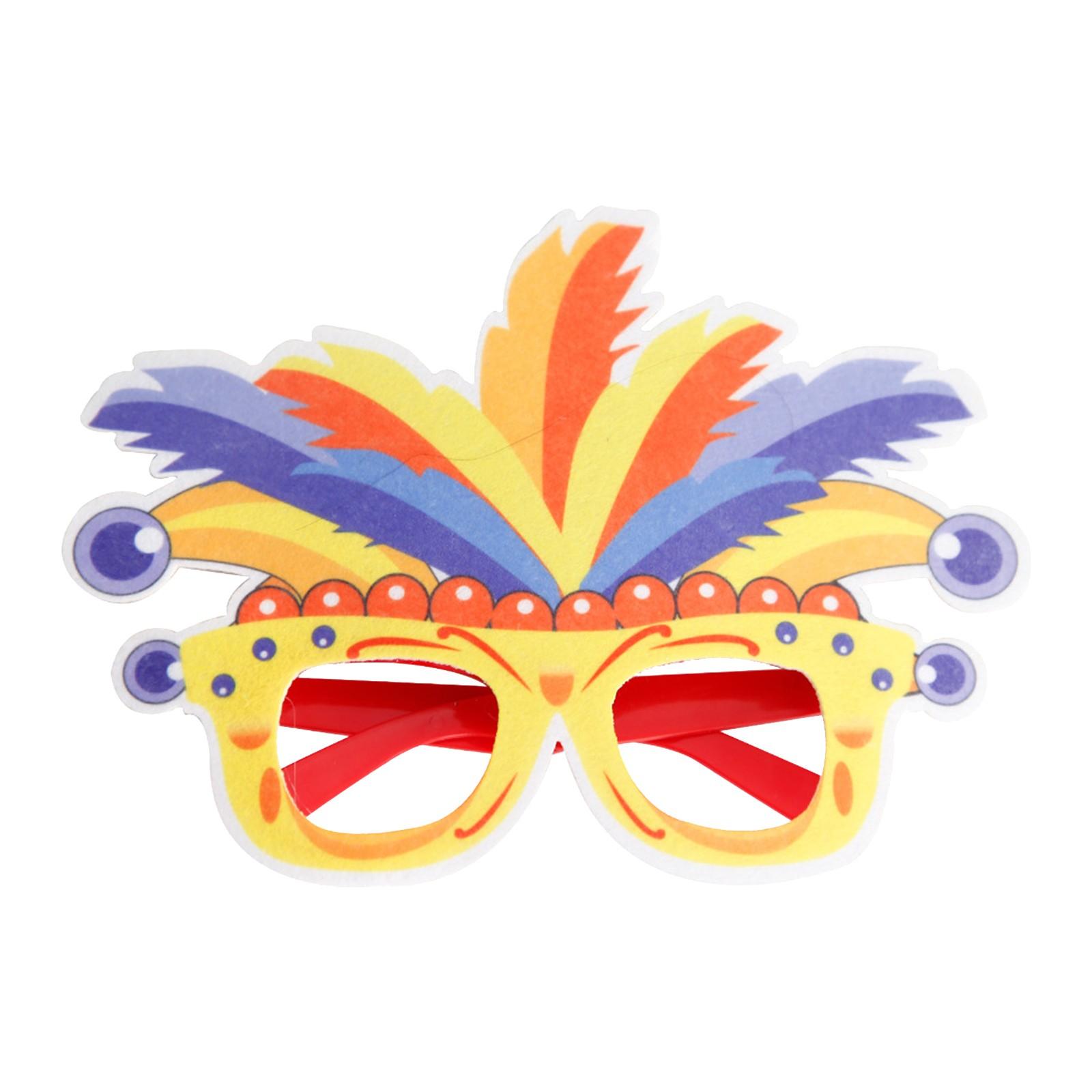 

Новые декоративные очки для Марди Гра, праздничная вечеринка, реквизит для фотосессии, наряд для выпускного вечера, красочные оправы для очков One Size