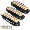 Musiclily Pro Alnico 5 Humbucker Super Distortion and Bridge Pickup Set for Strat Electric Guitars with Cream Body and Chrome Rails ST-DPHA