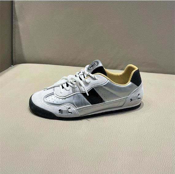 Summer new leather shoes soft baseplate shoes lace-up low-top sports and leisure bc