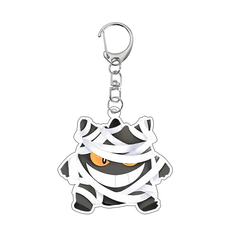 Anime Cartoon Gengar Halloween Day Acrylic Keychain Kawaii Pocket Figure All Saints' Day Creative Pendant Decoration Gifts Toys