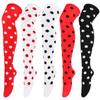 Long Socks Womens Over Above Knee Striped Thigh High Stockings Polka Dot Ladies Black White Pink Cosplay Lolita Harajuku Y2k