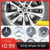 BVZ1 Car Sticker 4 Pieces 75MM Car Wheel Center Covers Replacement Accessories for Mercedes Benz A E C G R S Class AMG W204 W212