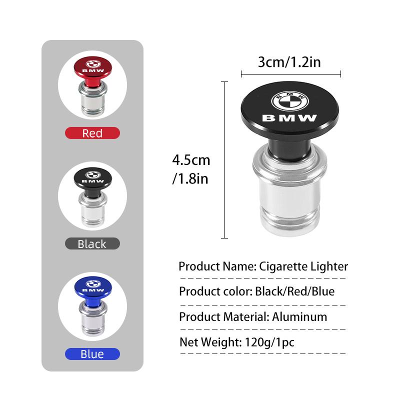 Für BMW 1/2 Stück Auto Zigarettenanzünder Kappe Aluminiumlegierung Staubschutzabdeckung X1 X2 X3 X4 X5 X6 X7 G20 G30 6GT E46 E90 E60 F10 E39 M3