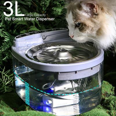 Pet Smart Water Dispenser 3L Large Capacity Cat Dog Water Feeder Wireless Automatic Filter Cats Drinking Bowl Water Fountain