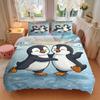 Penguins Ice Adventure Print 3Pcs Bedding Setduvet Cover With 2 Bedropillowcase Home Birthday Gift