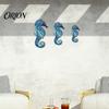 Gift for Ocean Lovers 3Pcs Wooden Seahorse Wall Decor, Coastal Home Sculpture, 2D Flat Bedroom Living Room Art Mediterranean Style Hanging Bathroom
