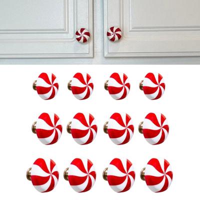 Yousheng Christmas Cabinet Door Handle Button Set Simple Installation Novelty Door Knob Covers Xmas Festive Home Decoration