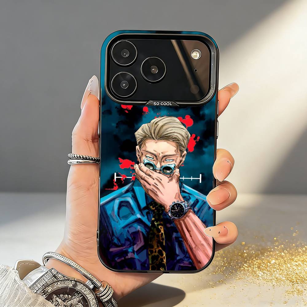 Anime K-Kento N-Nanami Phone Case For iPhone17,16,15,14,13,12,11,Pro,MAX Gray Matte Silicone Black Cover