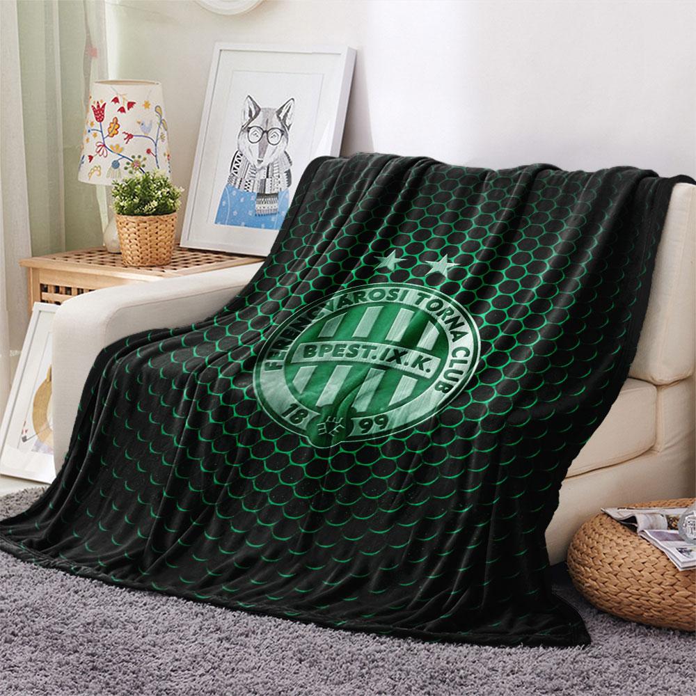 1PC FTC Logo Patterned Flannel Blanket Suitable For All Seasons for Home Decor Warmth and Comfort Gifts Holiday Present
