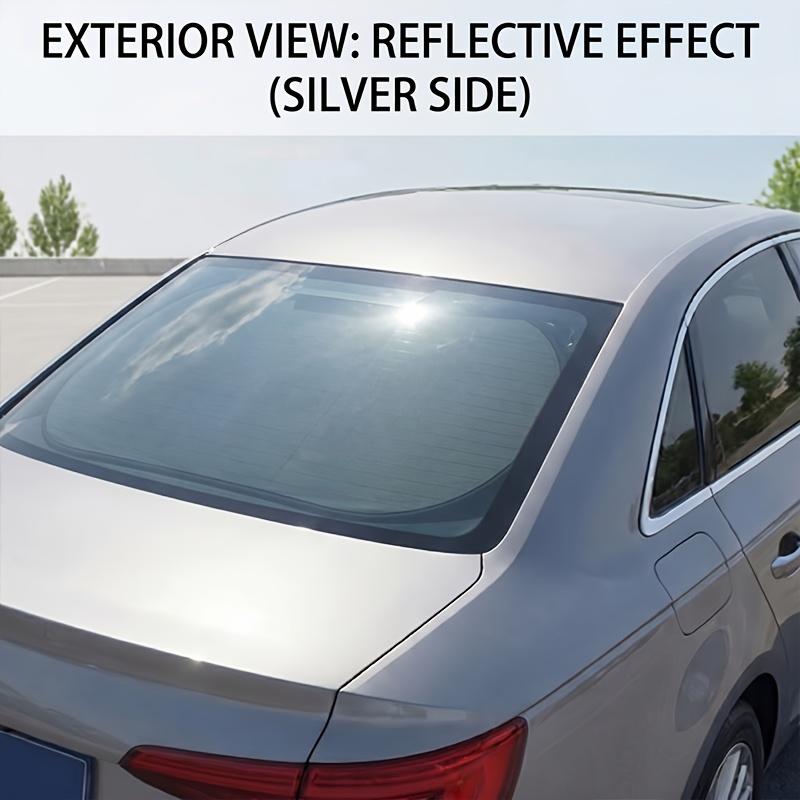 Foldable Auto Rear Window Sunshade, Heat Insulation Sun Visor Cover, UV Ray Blocking Car Rear Windshield Curtain, Universal