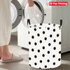 Collapsible Laundry Basket Large Round Waterproof Fabric Hamper Dirty Clothes Storage Bin Toy Organizer with Handles