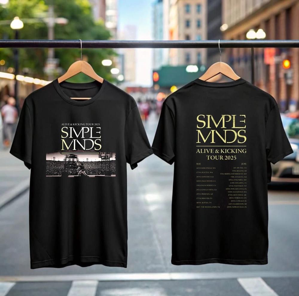 SIMPLE MINDS BRING ALIVE  KICKING TOUR 2025 Double Sided T Shirt Full Size S-5XL Unisex T-Shirt XXXXL