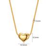 Fashion Tiny Small Love Heart Shape Pendant Necklaces Female Gold Color Stainless Steel Necklace for Women Jewelry Birthday Gift