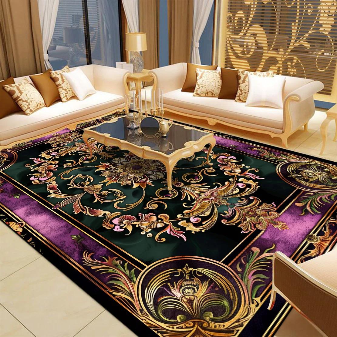

Европейский ковер для гостиной большого размера 200x300 см, ковер, легкая роскошная декорация, ковер для спальни, моющийся, нескользящий, напольный коврик для прихожей 200X250CM