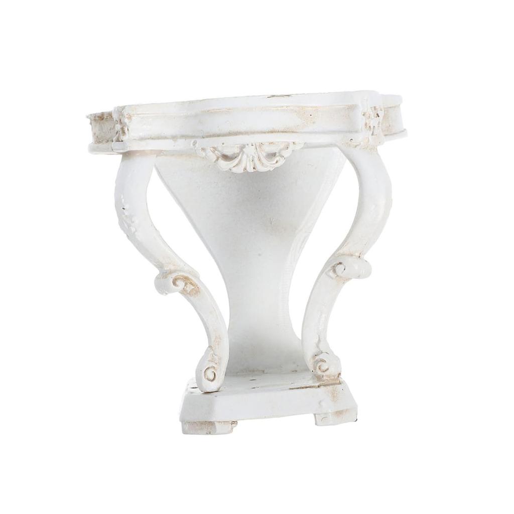 Dollhouse Miniature Furniture 1/12 Scale White Resin Side Table for Craft Enthusiasts and Dollhouse Collector