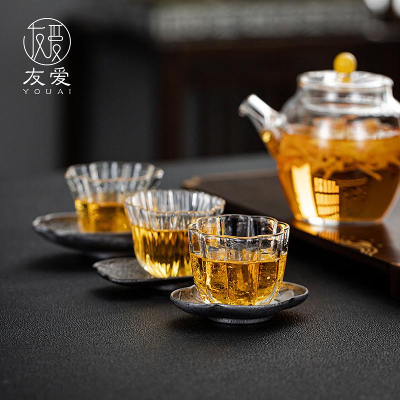 BEPAN 1PC Japanese pure tin cup mat retro cup holder non-slip cup holder made of old tin cup mat tea ceremony