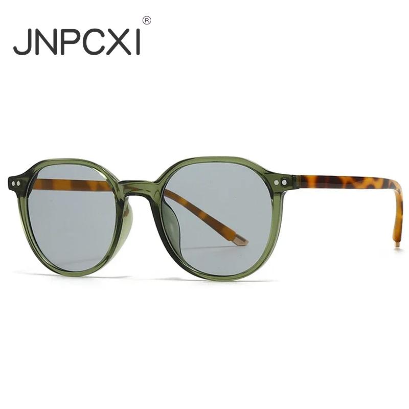 Fashion Round Sunglasses Women Vintage Rivets Punk Men Ins Popular Shades Gradient Sun Glasses UV400