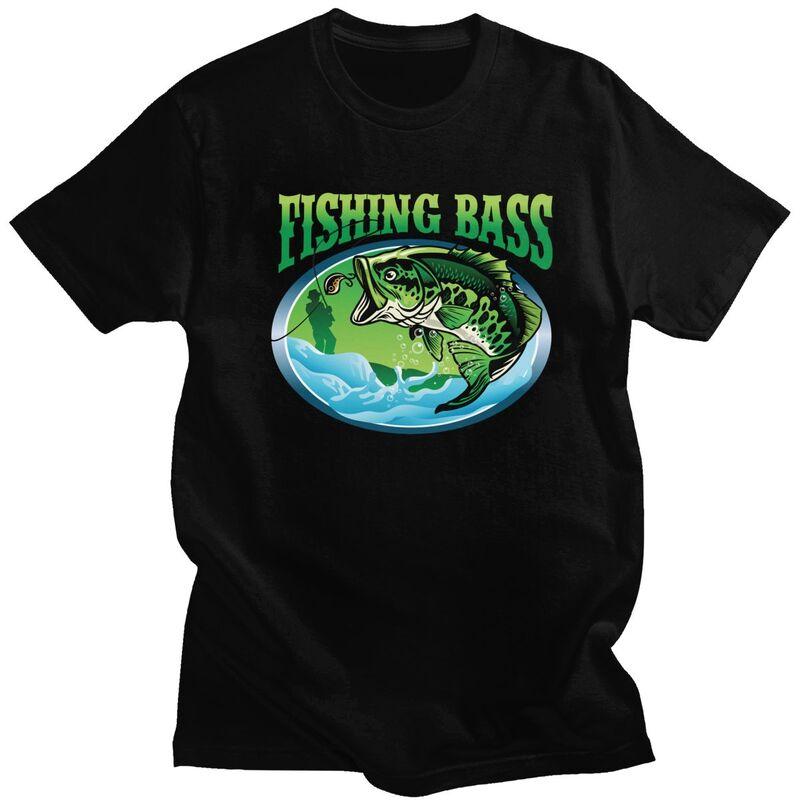 

Custom Fish Fisherman Fishing Bass Tshirts for Men Short Sleeves Leisure T Shirt Fashion T-shirts Slim Fit Pure Cotton Tee Gi... S разноцветный