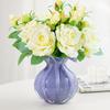 Glass Vase Purple Pink Lace Flower Arrangement Container Table Top Hydroponic Exquisite Dining Table Floral Vase Home Decoration