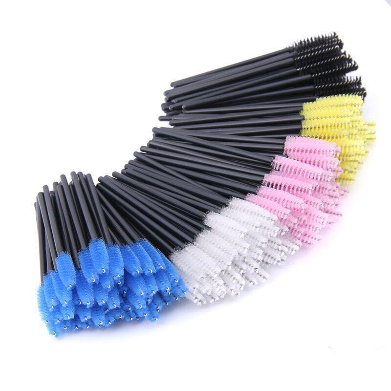 Portable Disposable Eyelash & Eyebrow Brush Set with Fine Tip and Spiral Comb